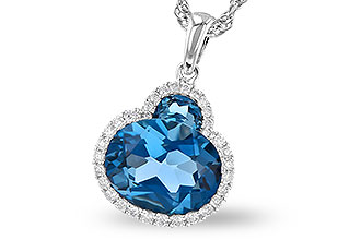 D291-34347: NECK 2.86 LONDON BLUE TOPAZ 3.00 TGW (10X8 OVAL)