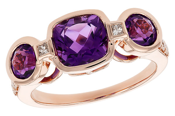 D292-24275: LDS RG 2.25 TW AMETHYST 2.50 TGW (7MM CUSHION)