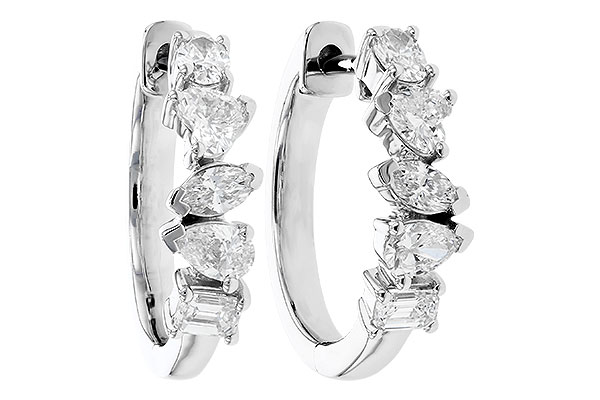 D292-25229: EARRINGS .70 TW FANCY CUT DIAS