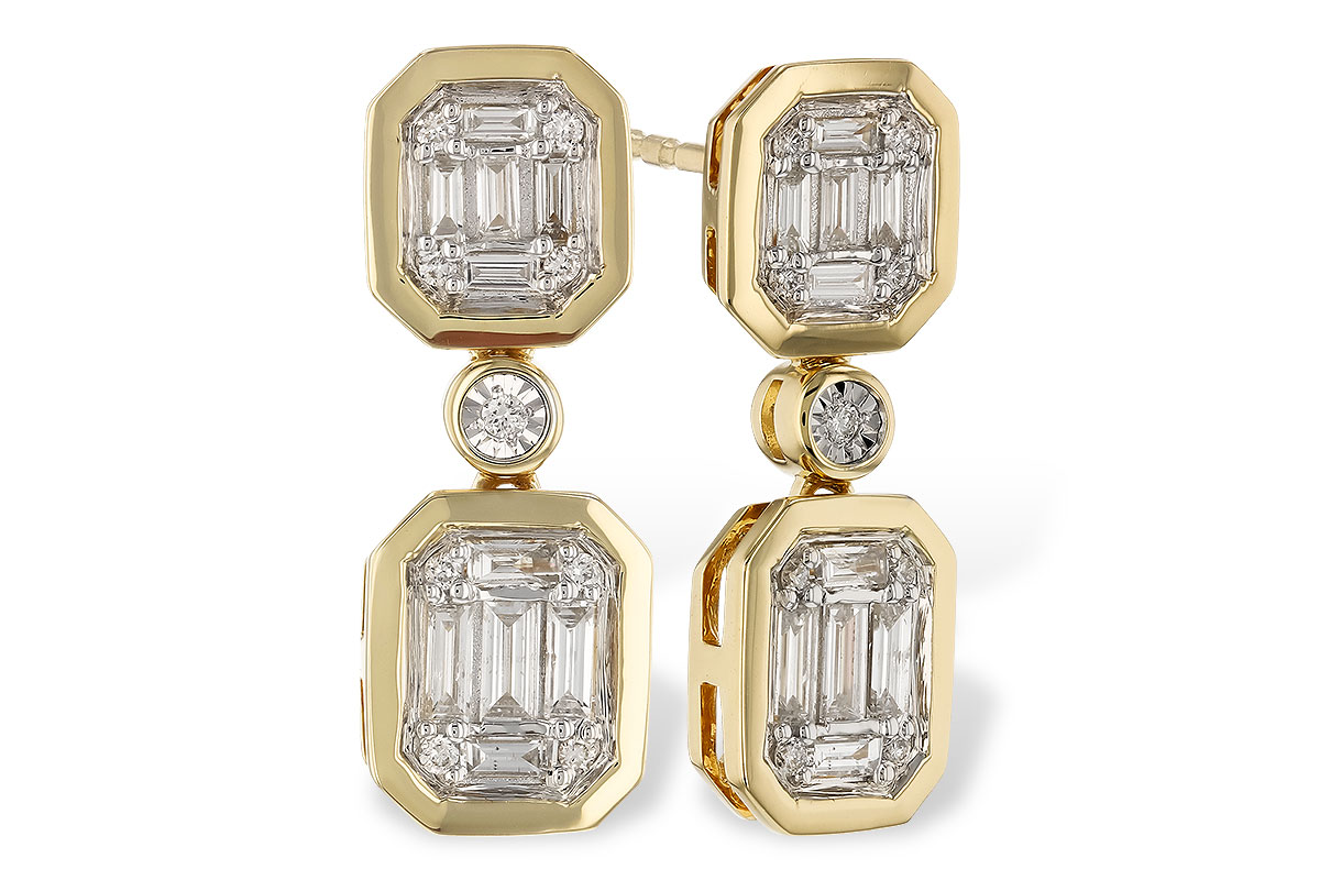 D293-09784: EARRINGS .38 BAG .45 TW