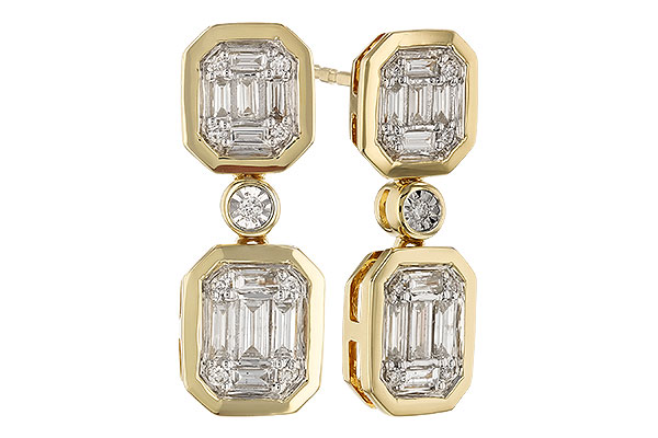 D293-09784: EARRINGS .38 BAG .45 TW