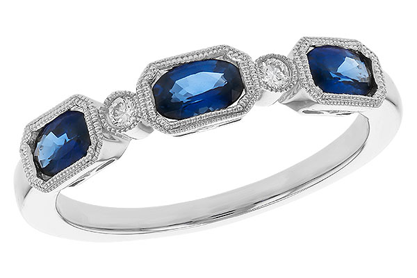D293-11593: LDS WED RG .72 SAPPHIRE .77 TGW (4x3MM SAPP)