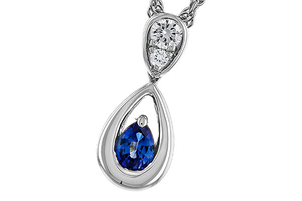 D293-12502: NECKLACE .21 SAPPHIRE .27 TGW (4x3 SAPP)