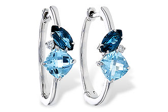D293-13366: EARRINGS 1.82 TW BLUE TOPAZ 1.86 TGW