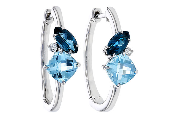D293-13366: EARRINGS 1.82 TW BLUE TOPAZ 1.86 TGW