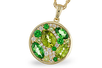 D293-13384: NECK 2.20 TW SEMI-PRECIOUS (TSAV, PER) 2.37 TGW