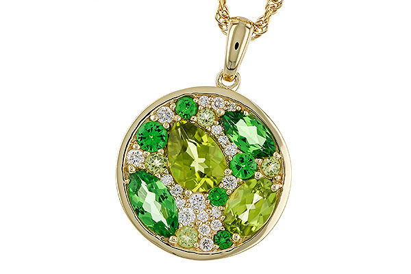 D293-13384: NECK 2.20 TW SEMI-PRECIOUS (TSAV, PER) 2.37 TGW