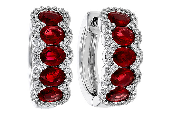 D293-16175: EARRINGS 2.20 TW RUBY 2.45 TGW