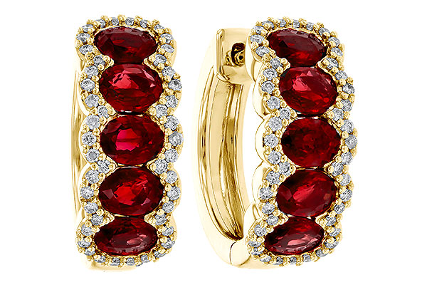 D293-16175: EARRINGS 2.20 TW RUBY 2.45 TGW