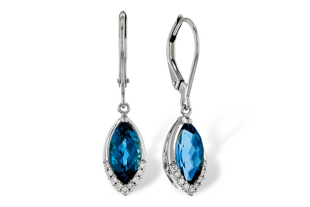 D293-17084: EARR 2.42 TW LONDON BLUE TOPAZ 2.50 TGW (9x5MM MQ)