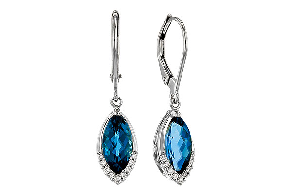D293-17084: EARR 2.42 TW LONDON BLUE TOPAZ 2.50 TGW (9x5MM MQ)
