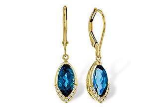 D293-17084: EARR 2.42 TW LONDON BLUE TOPAZ 2.50 TGW (9x5MM MQ)