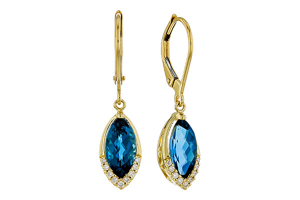D293-17084: EARR 2.42 TW LONDON BLUE TOPAZ 2.50 TGW (9x5MM MQ)