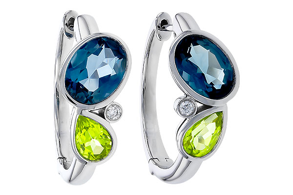 D293-17966: EARRINGS 2.97 SEMI-PREC (PER,LBT) 3.00 TGW