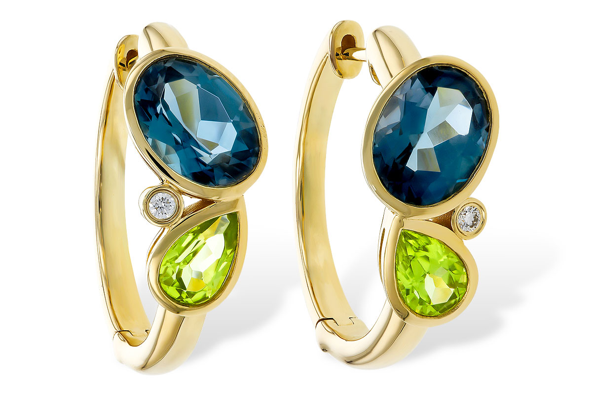 D293-17966: EARRINGS 2.97 SEMI-PREC (PER,LBT) 3.00 TGW