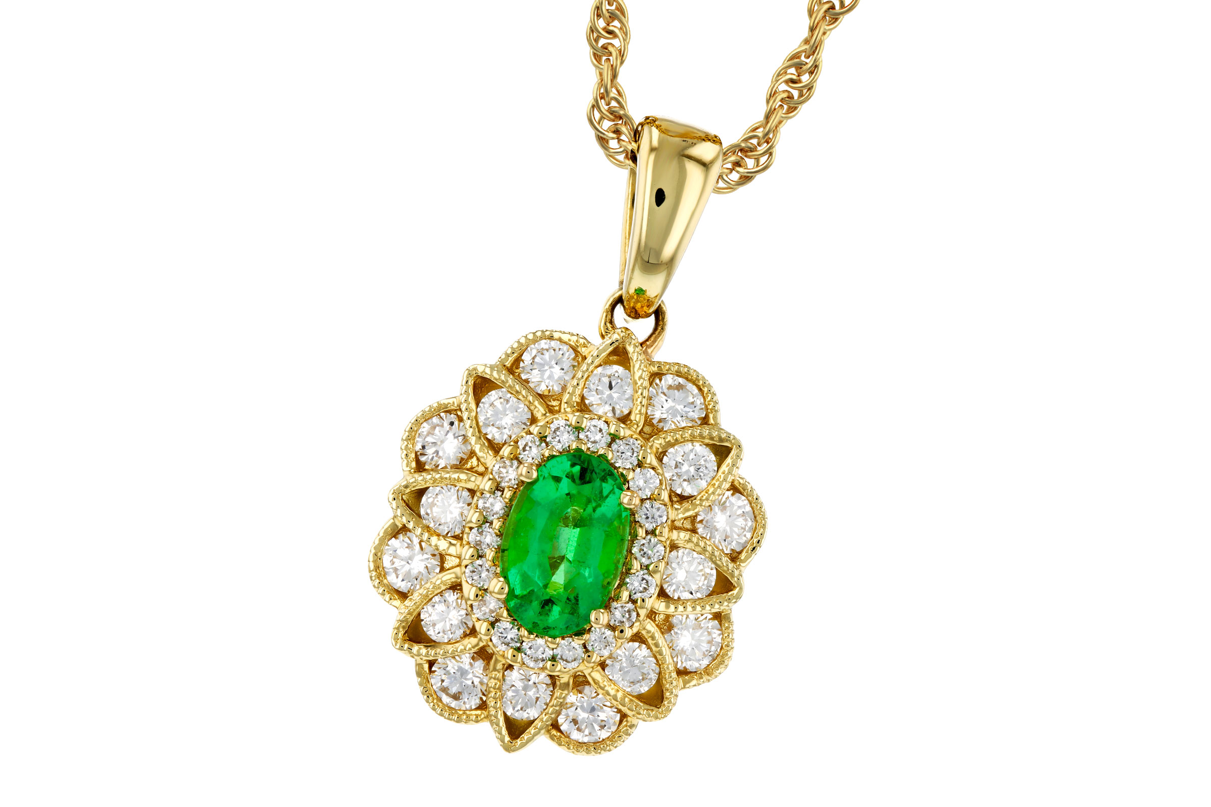 D294-01593: NECK .46 EMERALD .98 TGW (6X4 EMER)