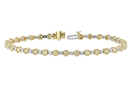E206-81556: BRACELET 2.22 YELLOW DIA 3.04 TW