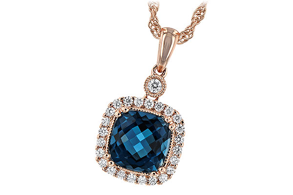 E207-65184: NECK 1.63 LONDON BLUE TOPAZ 1.80 TGW (7MM LBT)