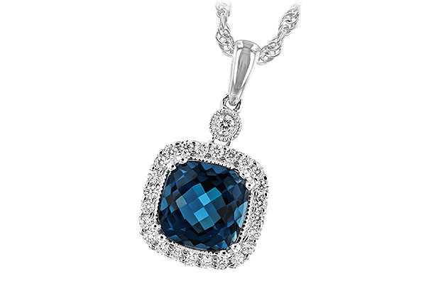 E207-65184: NECK 1.63 LONDON BLUE TOPAZ 1.80 TGW (7MM LBT)