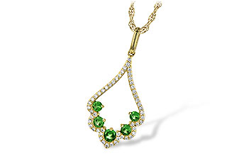 E208-55211: NECK .34 GREEN GARNET .53 TGW