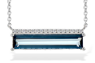 E208-60684: NECK 2.70 LONDON BLUE TOPAZ 2.80 TGW