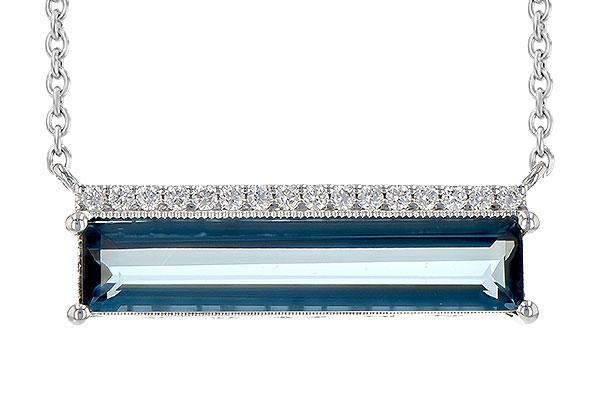 E208-60684: NECK 2.70 LONDON BLUE TOPAZ 2.80 TGW