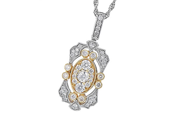 E291-33402: NECKLACE .50 TW