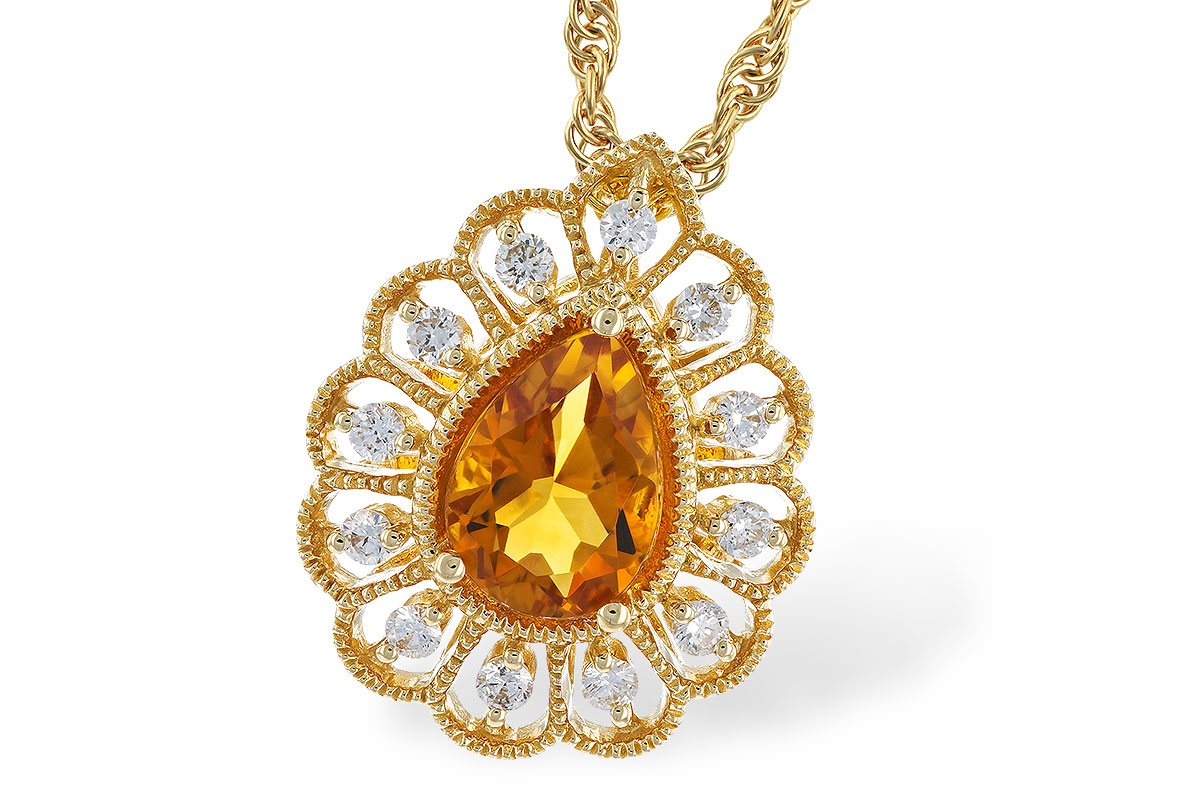 E292-21620: NECKLACE .62 CITRINE .75 TGW (7x5MM CIT)