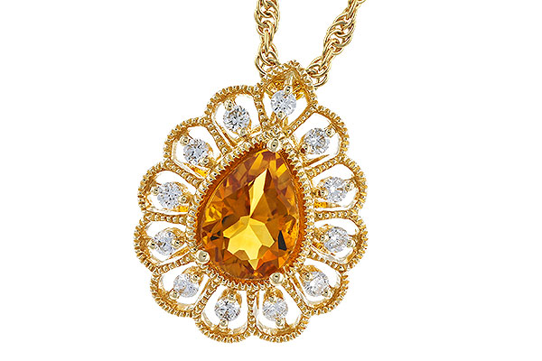 E292-21620: NECKLACE .62 CITRINE .75 TGW (7x5MM CIT)