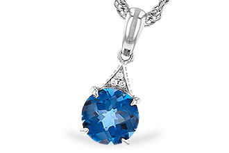 E292-23393: NECK 1.60 LONDON BLUE TOPAZ 1.61 TGW (7MM RD)