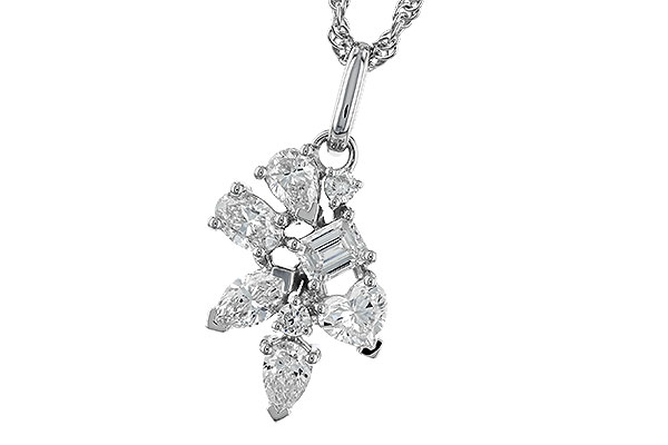 E292-25229: NECKLACE .90 TW FANCY CUT DIAS