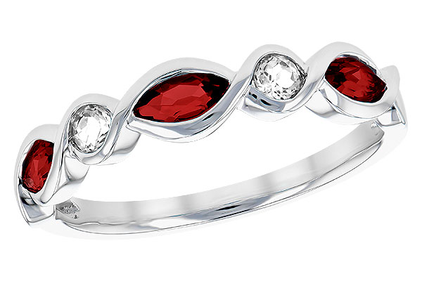 E293-10675: LDS RG .52 TW GARNET .64 TGW
