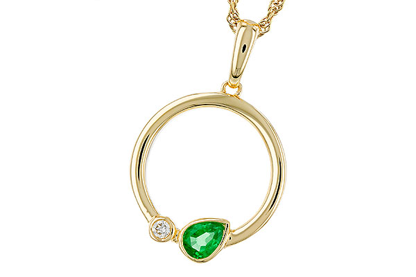 E293-11611: NECKLACE .20 EMERALD .22 TGW
