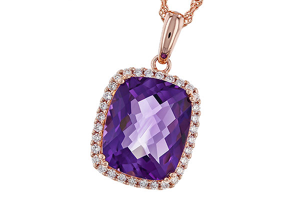 E293-12502: NECKLACE 4.57 AMETHYST 4.81 TGW (12x10MM CU)