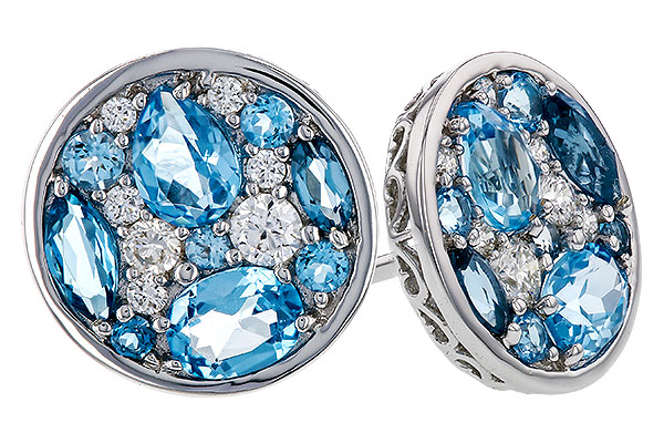 E293-13393: EARRINGS 1.02 TW BLUE TOPAZ 1.18 TGW