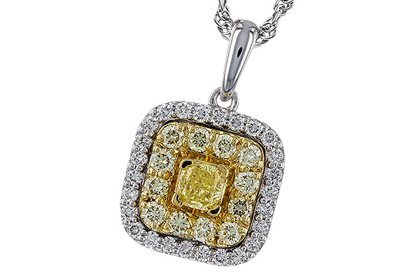 E293-13411: NECK .23 FANCY YELLOW DIAMONDS .65 TW
