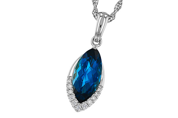 E293-17084: NECK 2.14 LONDON BLUE TOPAZ 2.20 TGW (12x6MM MQ)
