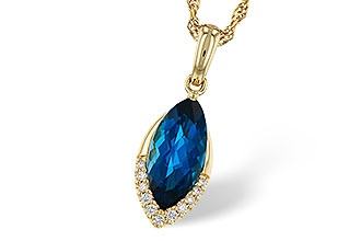 E293-17084: NECK 2.14 LONDON BLUE TOPAZ 2.20 TGW (12x6MM MQ)