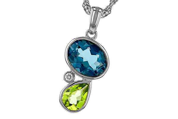 E293-17947: NECKLACE 2.43 SEMI-PREC (PER,LBT) 2.45 TGW