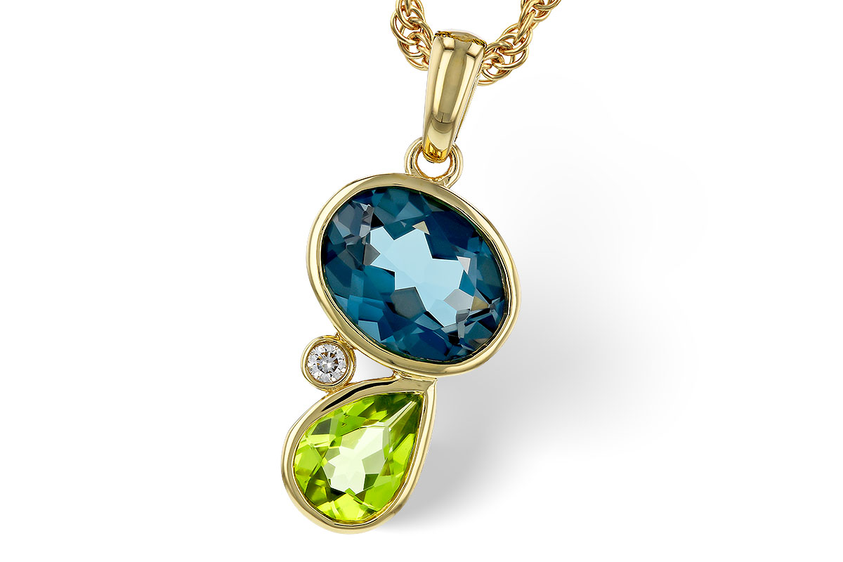 E293-17947: NECKLACE 2.43 SEMI-PREC (PER,LBT) 2.45 TGW