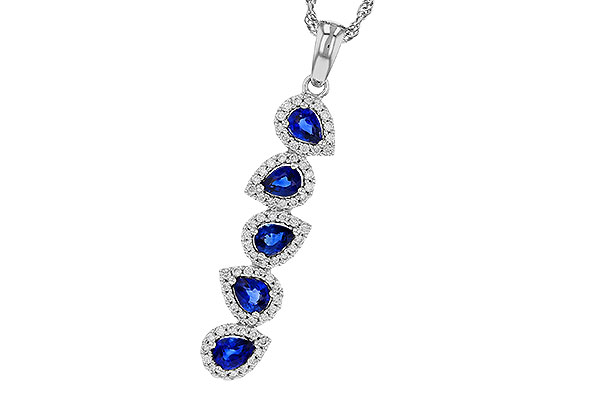 E293-17993: NECKLACE .95 TW SAPPHIRE 1.19 TGW