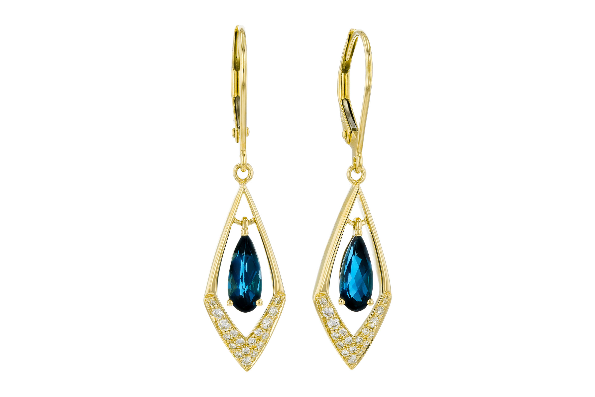 E294-02475: EARR 1.07 TW LONDON BLUE TOPAZ 1.22 TGW