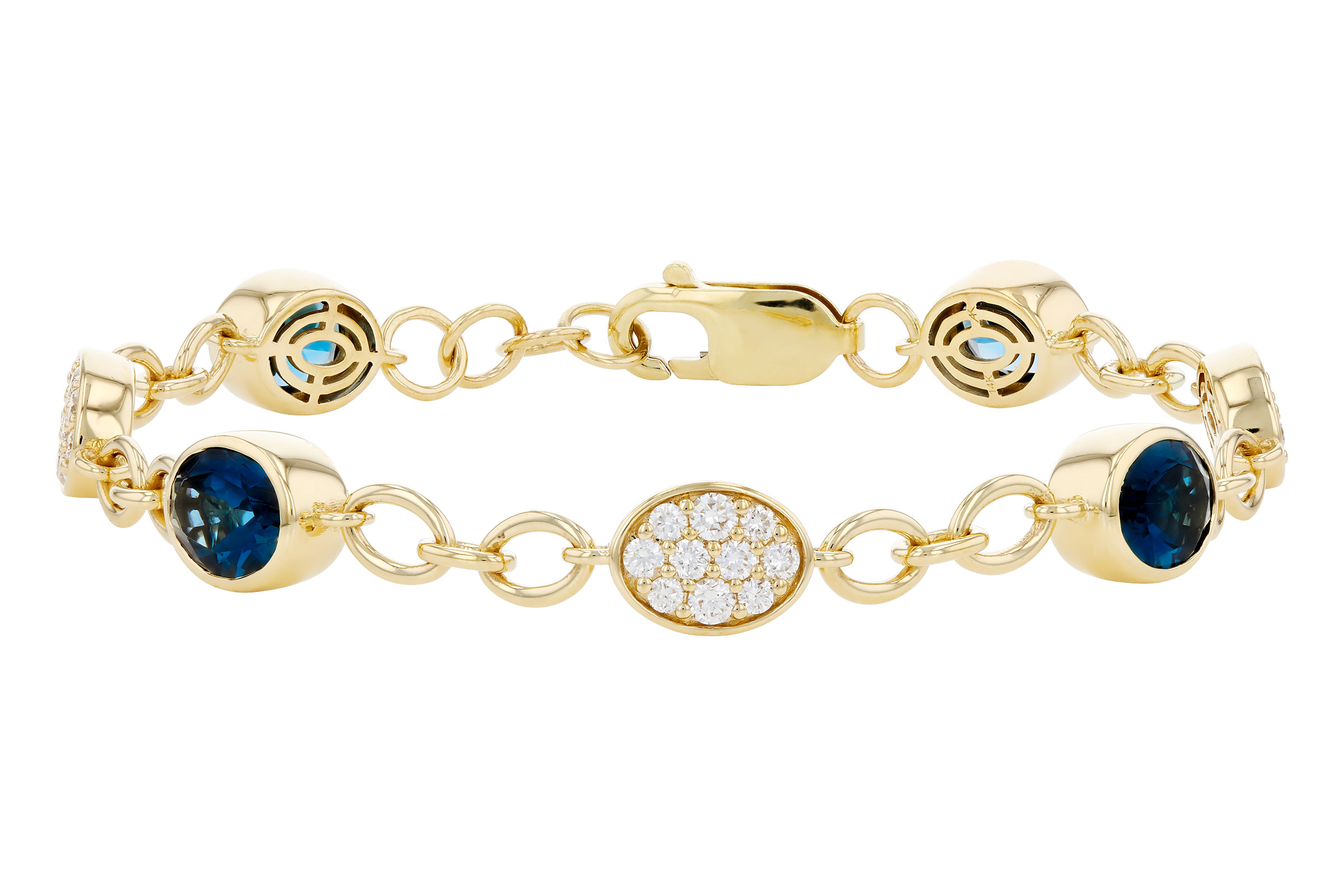 E294-03420: BRACELET 5.24 TW LONDON BLUE TOPAZ 6.00 TGW (7")