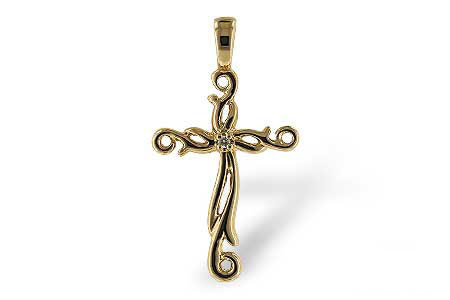 F024-95220: CROSS PENDANT .01 BR