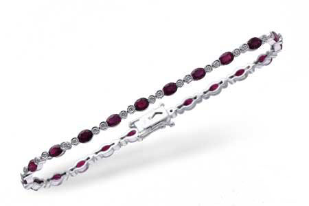 F202-27020: BRACELET 4.08 RUBY 4.55 TGW