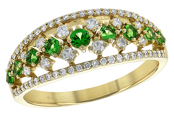 F208-55229: LDS RG .35 GREEN GARNET .67 TGW