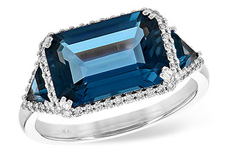 F208-57038: LDS RG 4.60 TW LONDON BLUE TOPAZ 4.82 TGW (12x8MM)