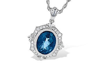 F208-62465: NECK 3.00 LONDON BLUE TOPAZ 3.16 TGW