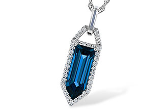 F291-29729: NECK 2.95 LONDON BLUE TOPAZ 3.12 TGW