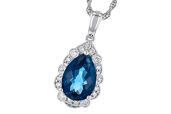 F291-34347: NECK 2.25 LONDON BLUE TOPAZ 2.40 TGW (10x7 PS)